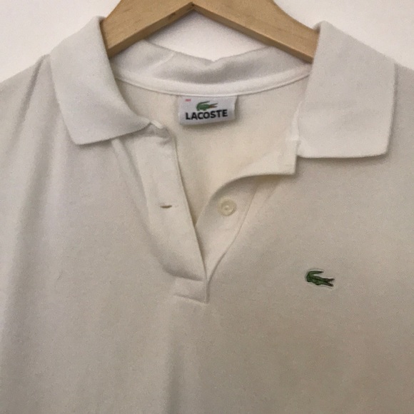 Lacoste 2-button White Polo - Picture 3 of 4
